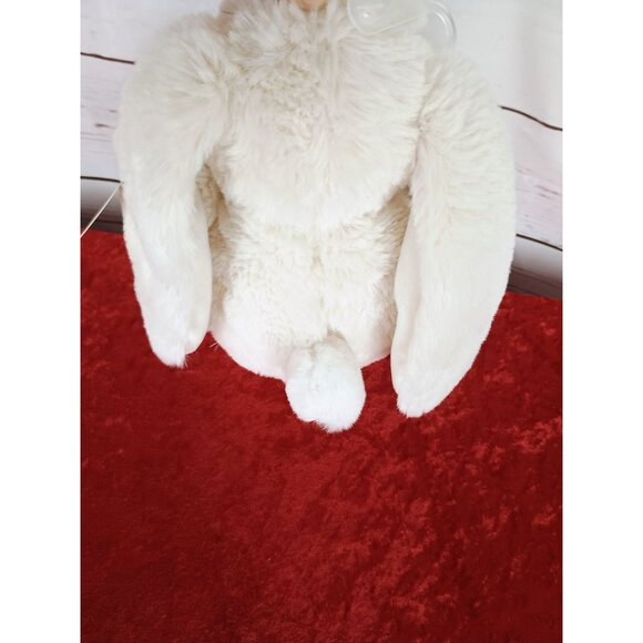 Bunnies By The Bay Tiny Nibble White Plush Bunny Stuffed Animal Toy 10" Handcraf - Picture 3 of 8